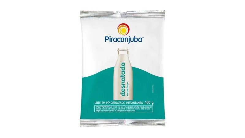 Piracanjuba Leite em Pó Desnatado Instantâneo 400g